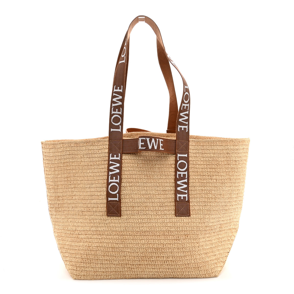 Loewe Raffia Paulas Ibiza Fold Shopper Tote Natural Tan 1 of 11