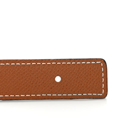Hermes Swift Epsom 24mm Belt Strap 85 Black Gold 6 of 7