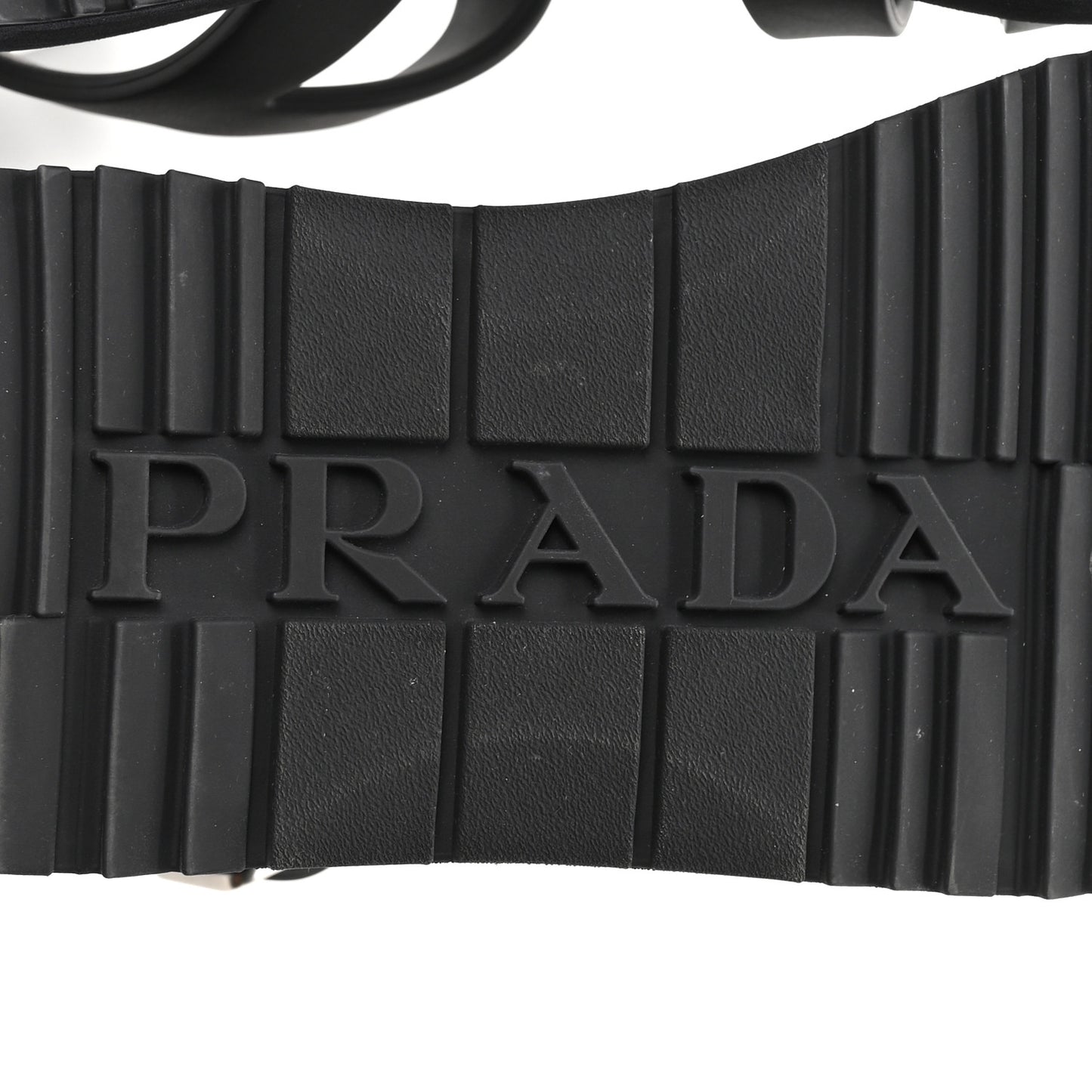 Foam Rubber Metal Triangle Logo Soft Cage Women Sandals 40 Black