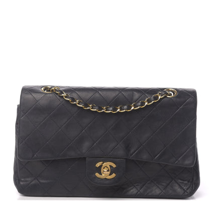 Chanel Lambskin Quilted Medium Double Flap Navy 1 of 28