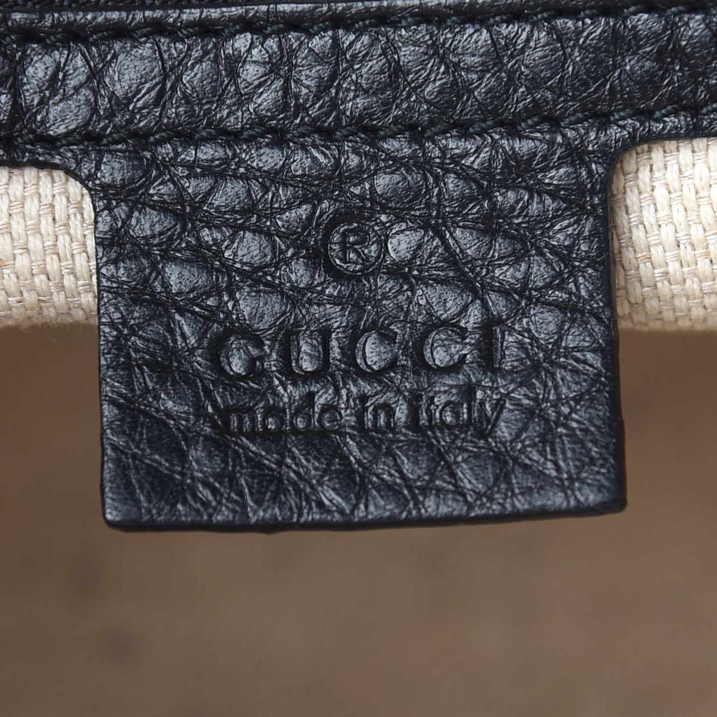 Pebbled Calfskin Small Soho Bowler Black