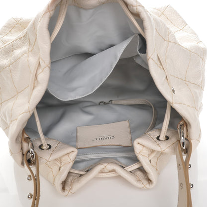 Chanel Glazed Calfskin On The Road Drawstring Tote Ivory 5 of 9