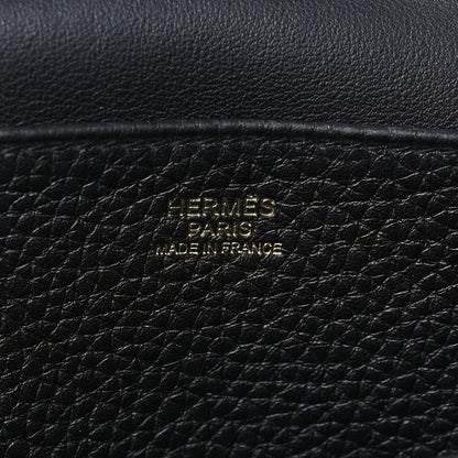 Hermes Taurillon Clemence Halzan 25 Black 6 of 10