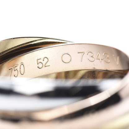 Cartier 18K Pink Yellow White Gold Classic Les Must De Trinity Ring 52 6 5 of 7
