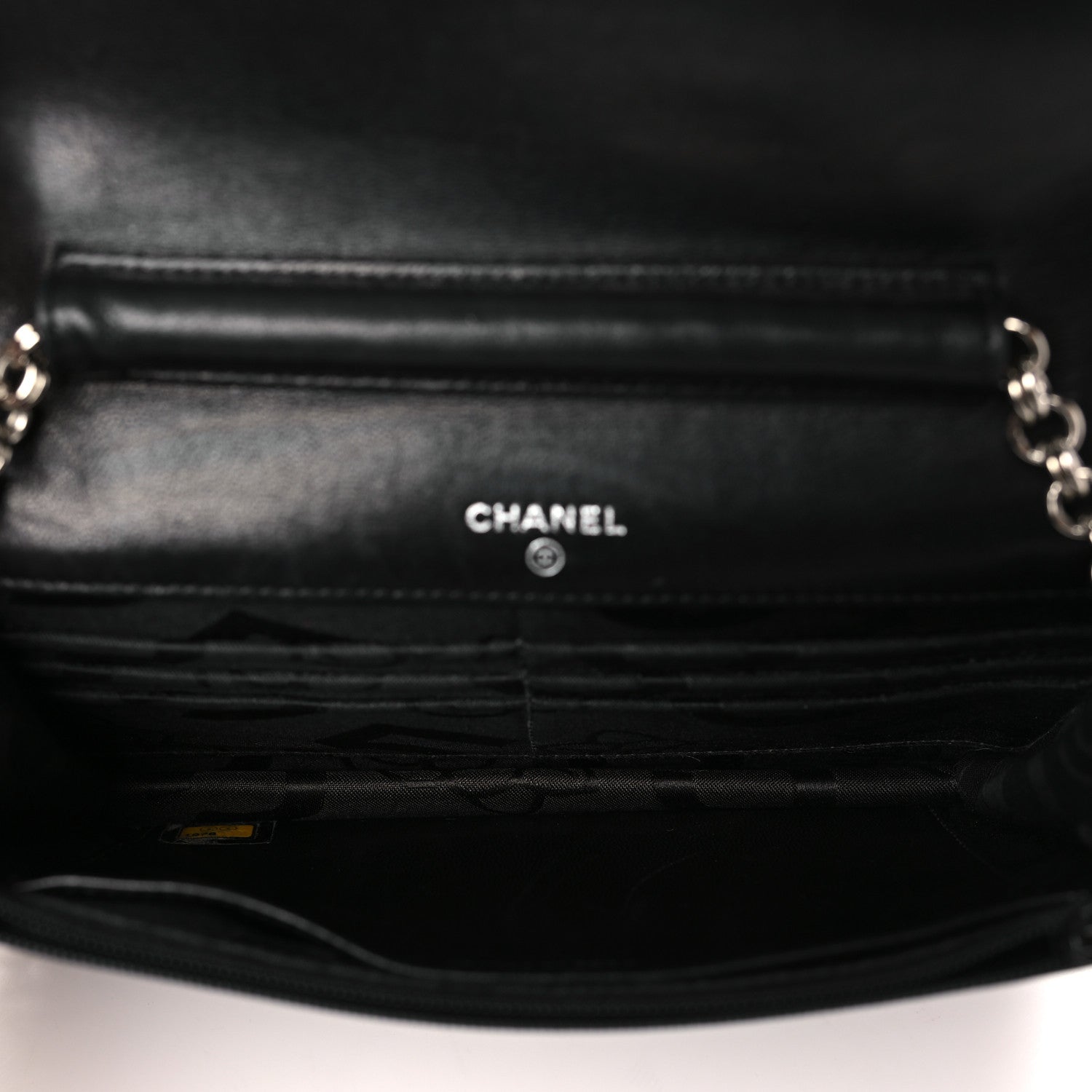 Chanel Lambskin Vertical Quilted Wallet On Chain WOC Black 5 of 9