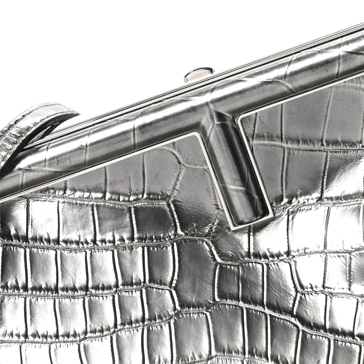 Fendi Crocodile Small Fendi First Silver 8 of 10