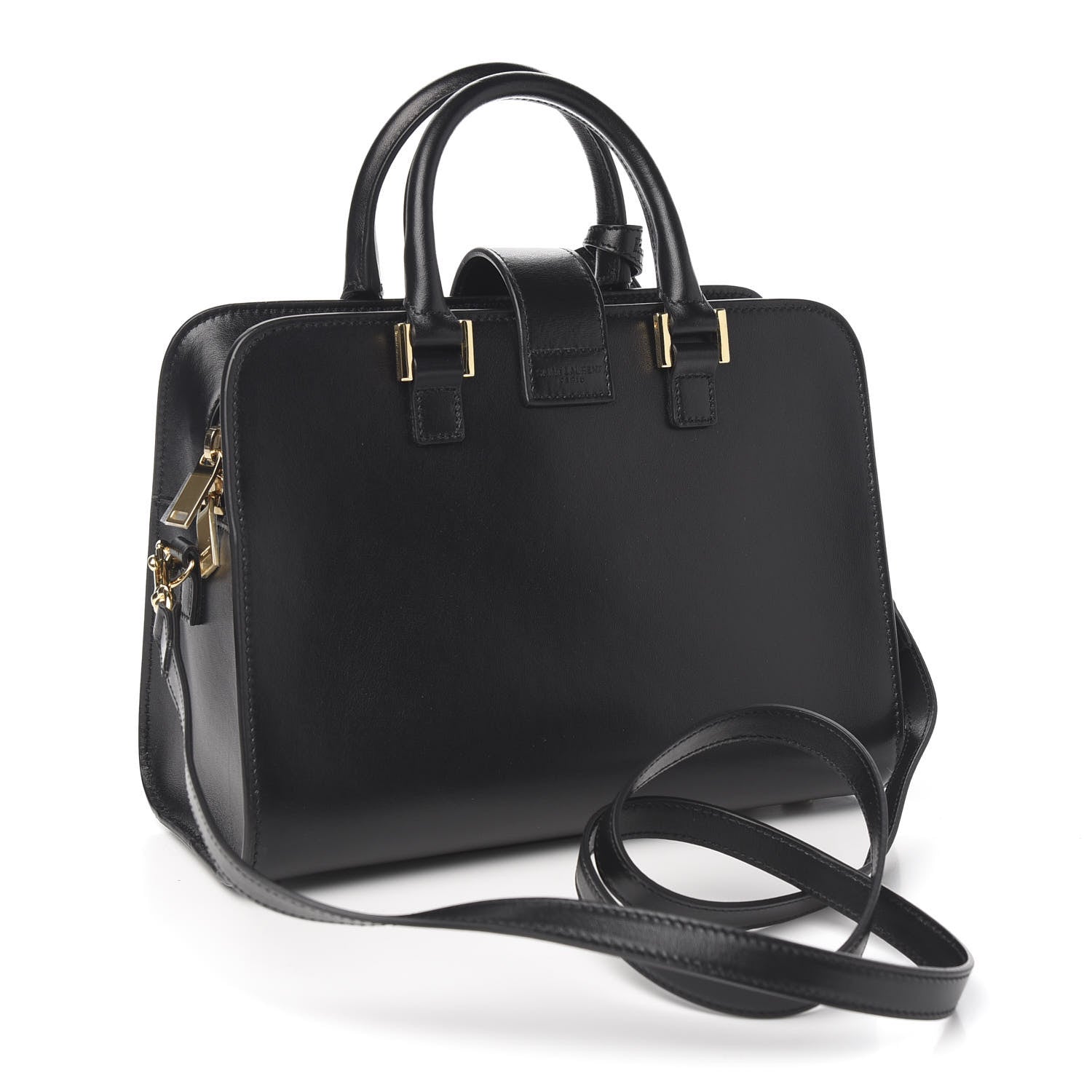 Saint Laurent Calfskin Monogram Baby Cabas Black 2 of 9