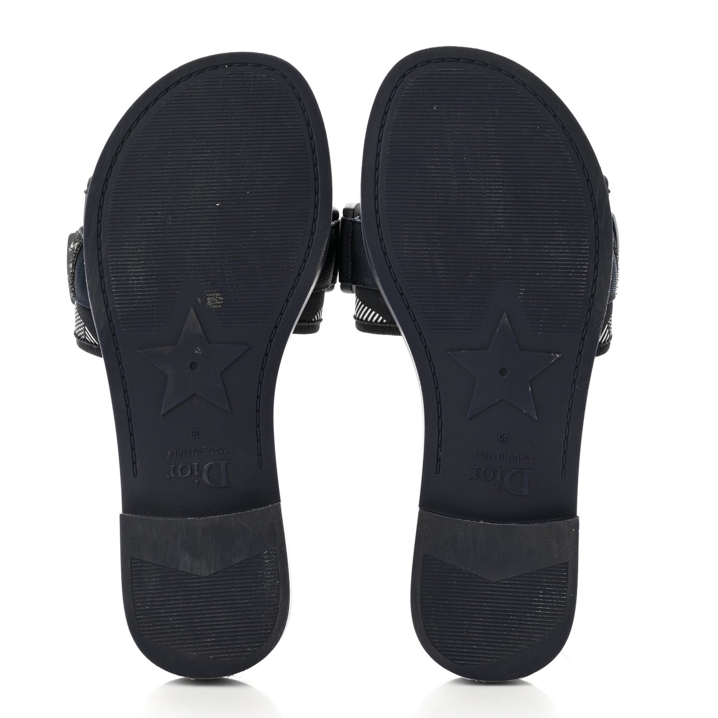 Technical Stretch Fabric Camouflage Dio(r)evolution Slide Sandals 36 Deep Blue