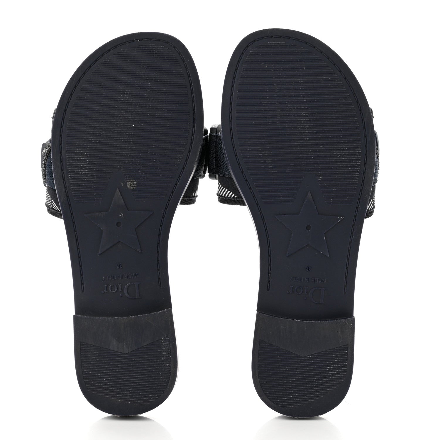 Christian Dior Technical Stretch Fabric Camouflage Dio(r)evolution Slide Sandals 36 Deep Blue 5 of 9