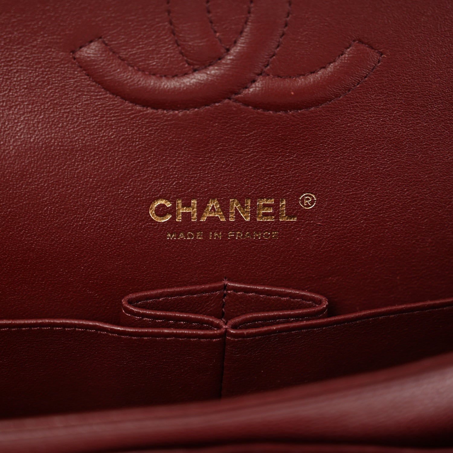Chanel Caviar Quilted Medium Double Flap Burgundy 6 of 11