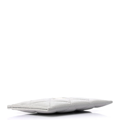 Chanel Caviar Quilted Card Holder Grey 3 of 4