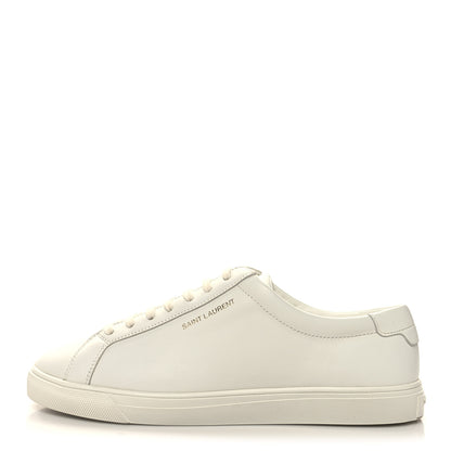 Saint Laurent Calfskin Andy Low Top Sneakers 39.5 Blanc Optique 1 of 8