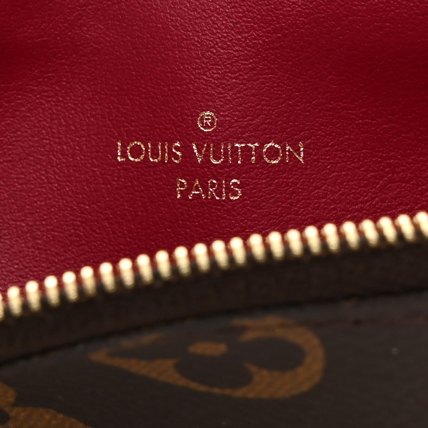 Louis Vuitton Monogram Felicie Chain Wallet Zippered Insert Fuchsia 6 of 6