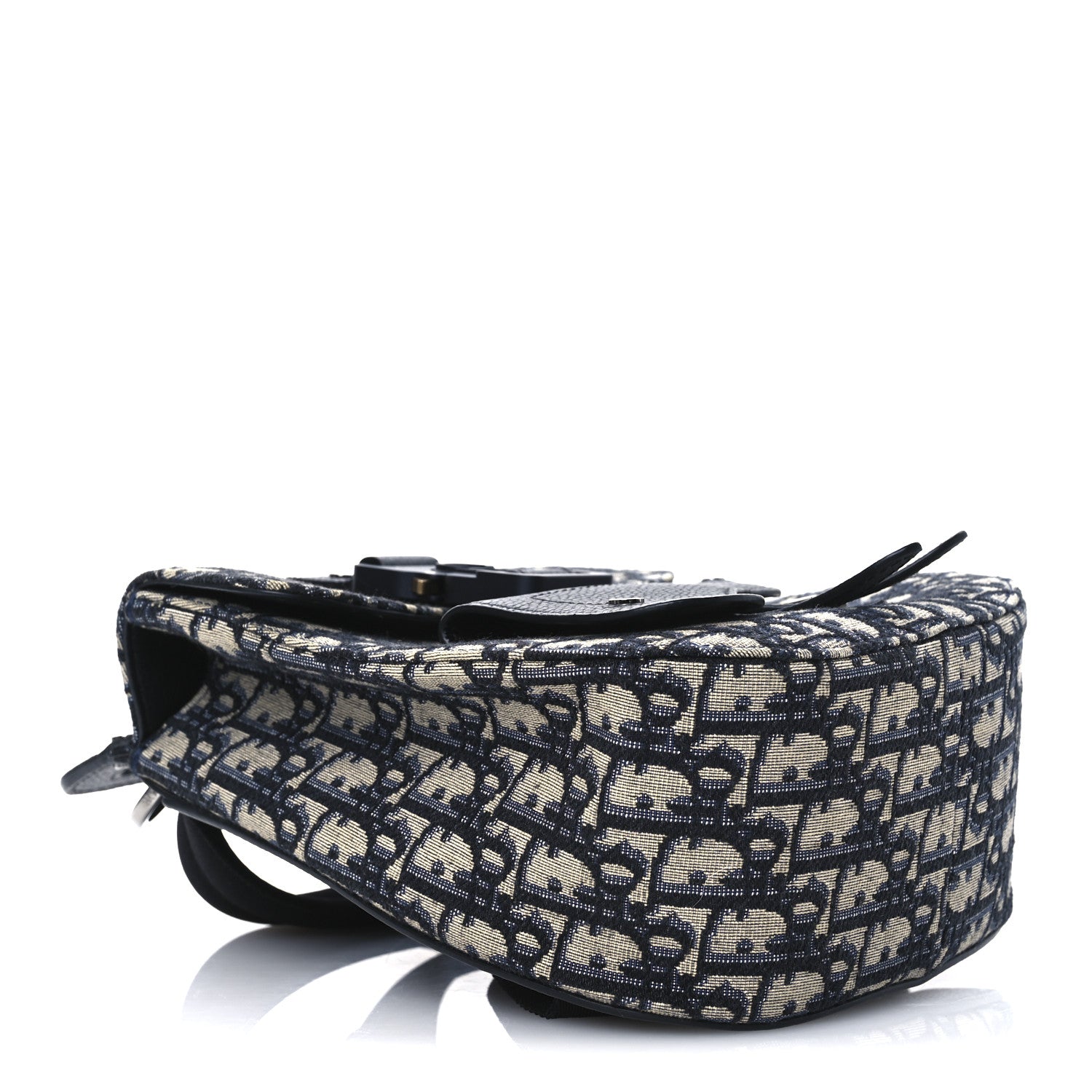 Christian Dior HOMME Oblique Calfskin Mens Mini Saddle Backpack Navy Blue 4 of 12