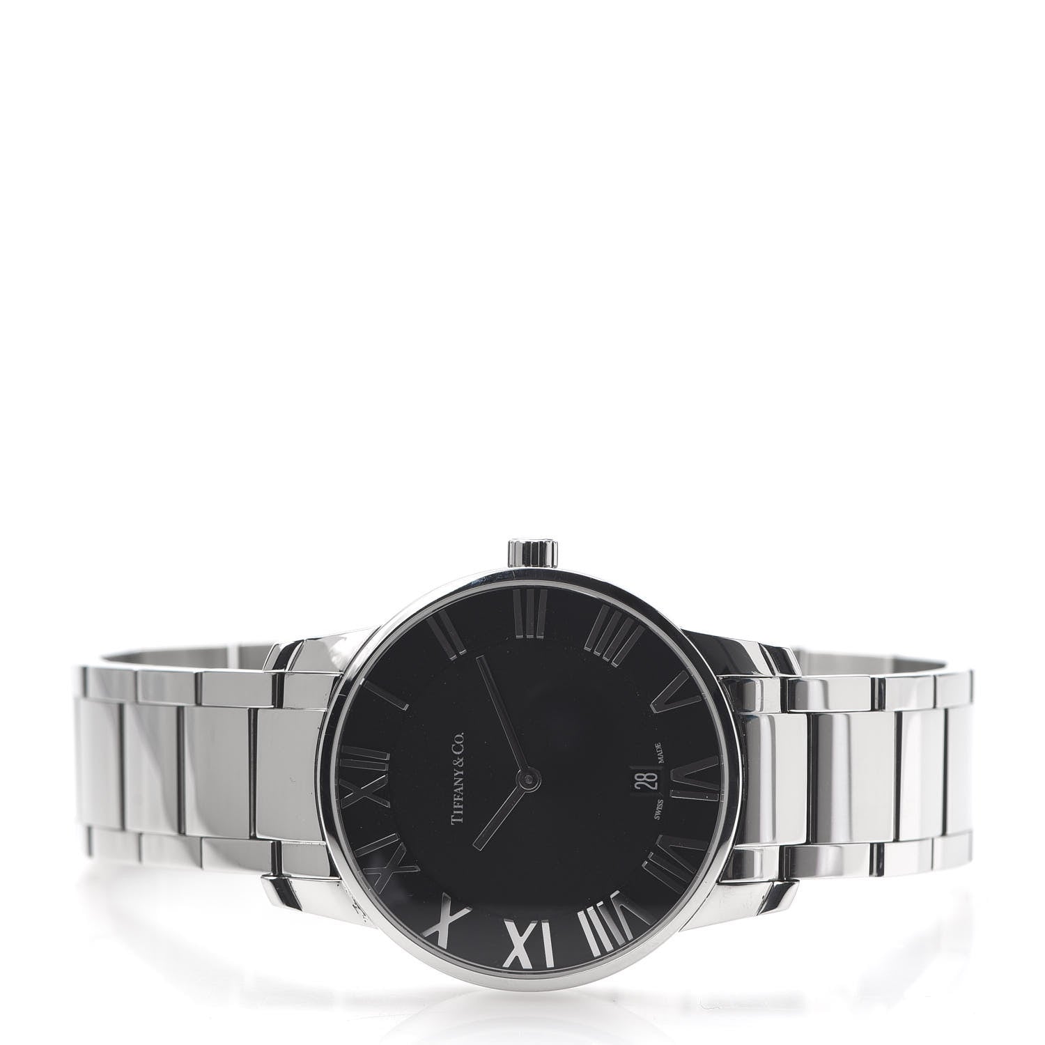 Tiffany Stainless Steel 37mm Atlas 2-Hand Quartz Watch Black 3 of 6
