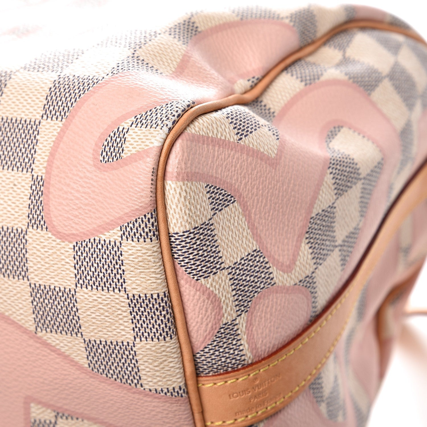 Louis Vuitton Damier Azur Tahitienne Speedy Bandouliere 30 Rose Ballerine 10 of 19