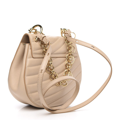 Chloe Calfskin Quilted Mini Drew Bijou Shoulder Bag Pearl Beige 3 of 11