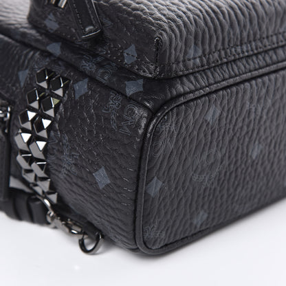 MCM Visetos Studded X-Mini Bebe Boo Backpack Black 8 of 9