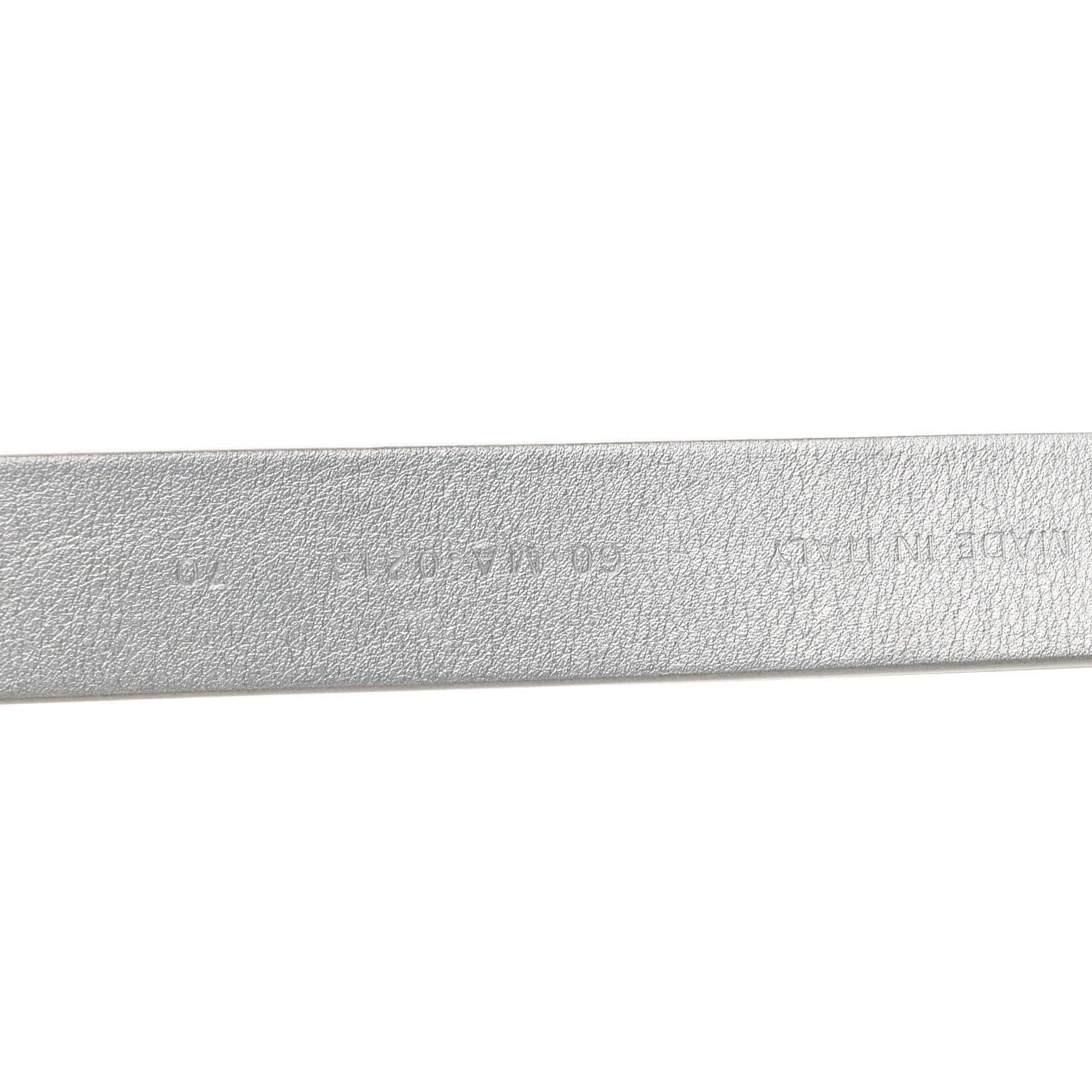 Christian Dior Metallic Calfskin Saddle Belt 70 28 Silver 3 of 5