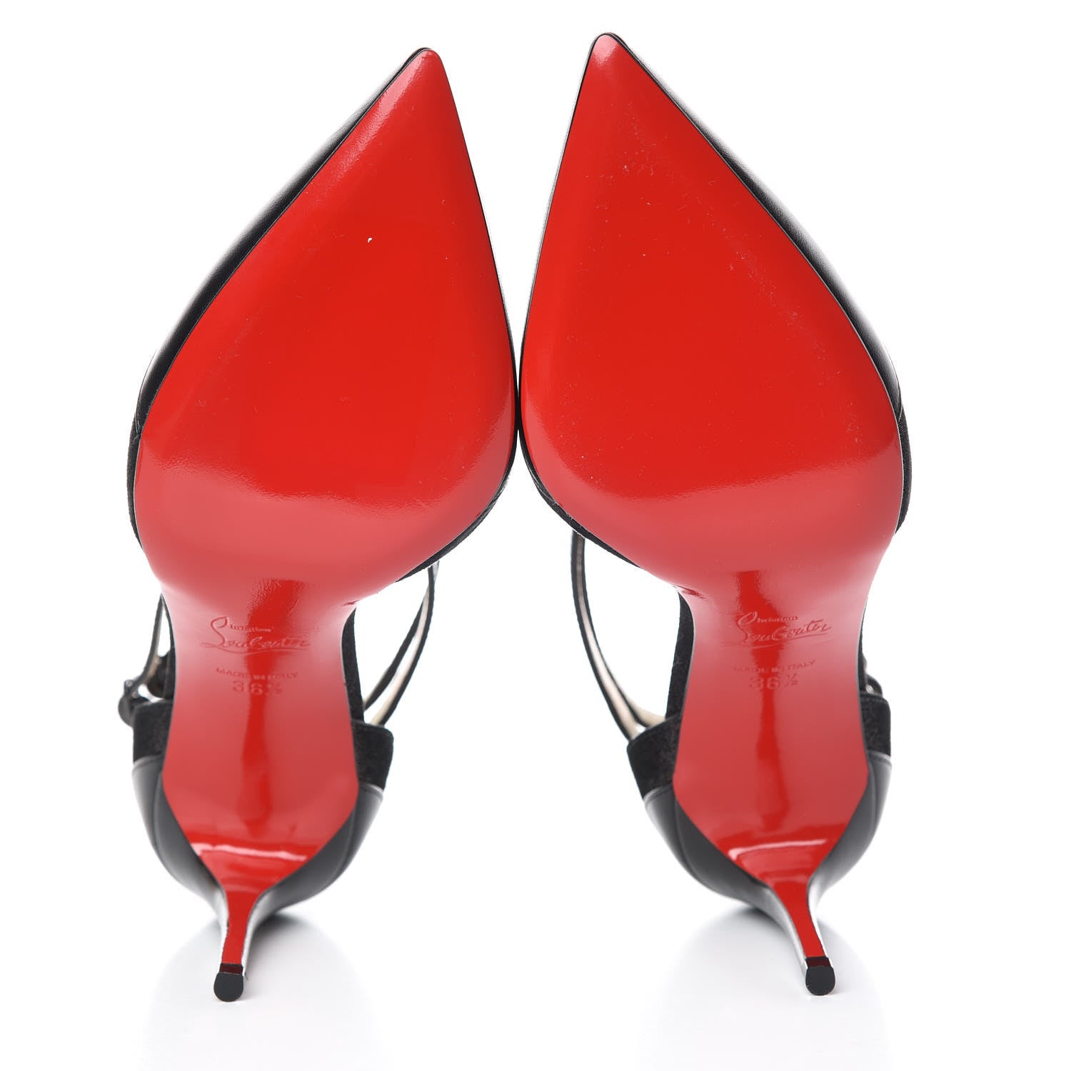 Christian Louboutin Suede Kid Uptown Double 85 Pumps 36.5 Black 7 of 8