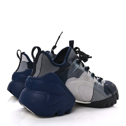 Christian Dior Neoprene Rubber Womens D-Connect Sneakers 37.5 Blue Black 4 of 9