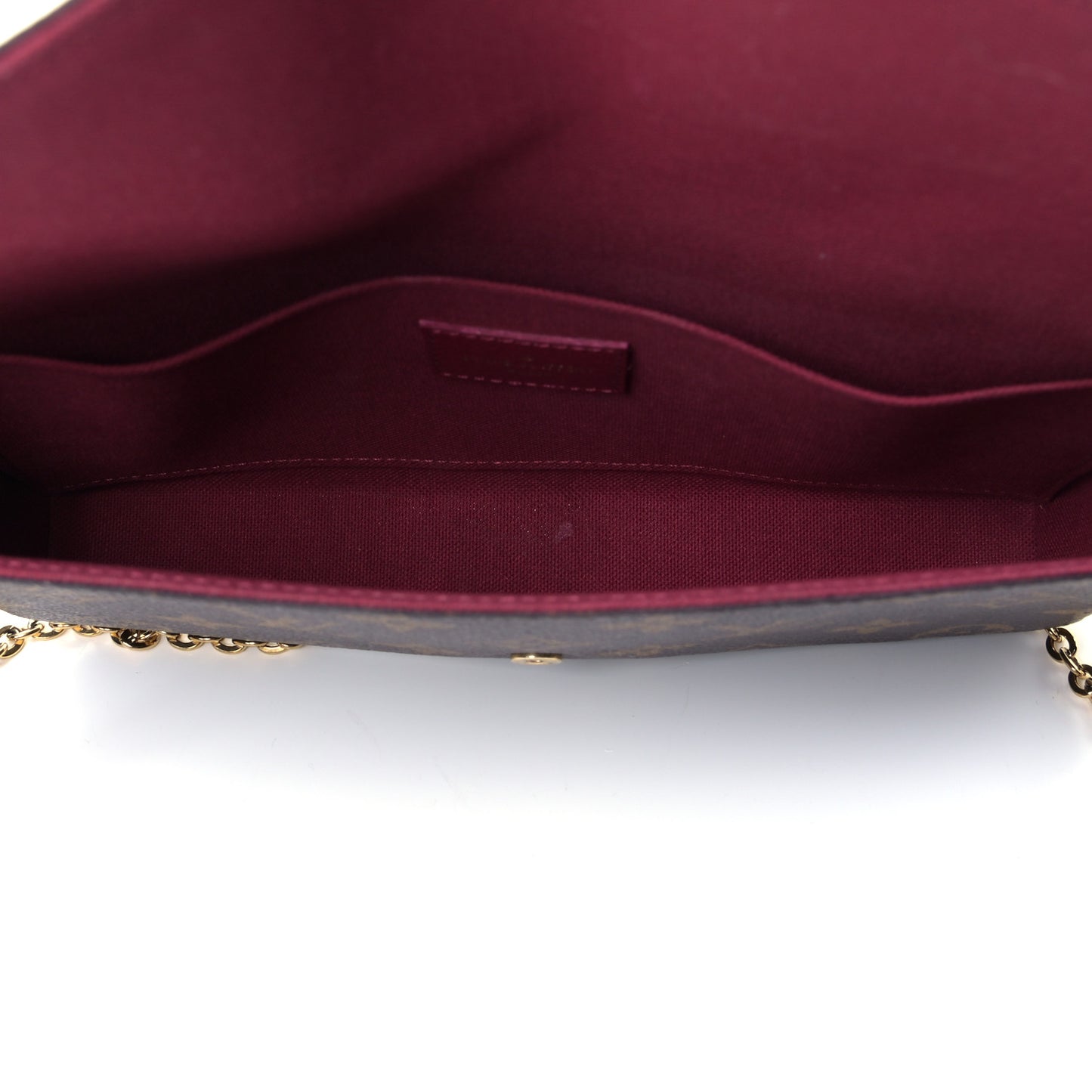 Monogram Pochette Felicie Chain Wallet Fuchsia