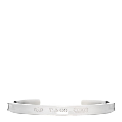 Tiffany Sterling Silver Narrow 1837 Cuff Bracelet 1 of 3