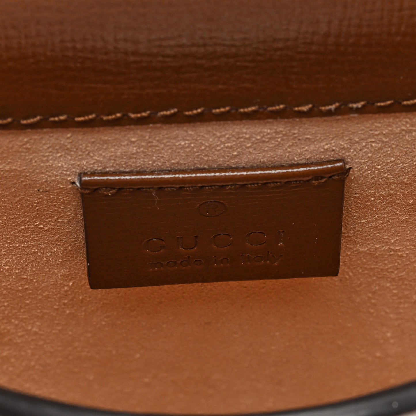 GG Supreme Monogram Mini Horsebit 1955 Crossbody Bag Beige Brown Sugar