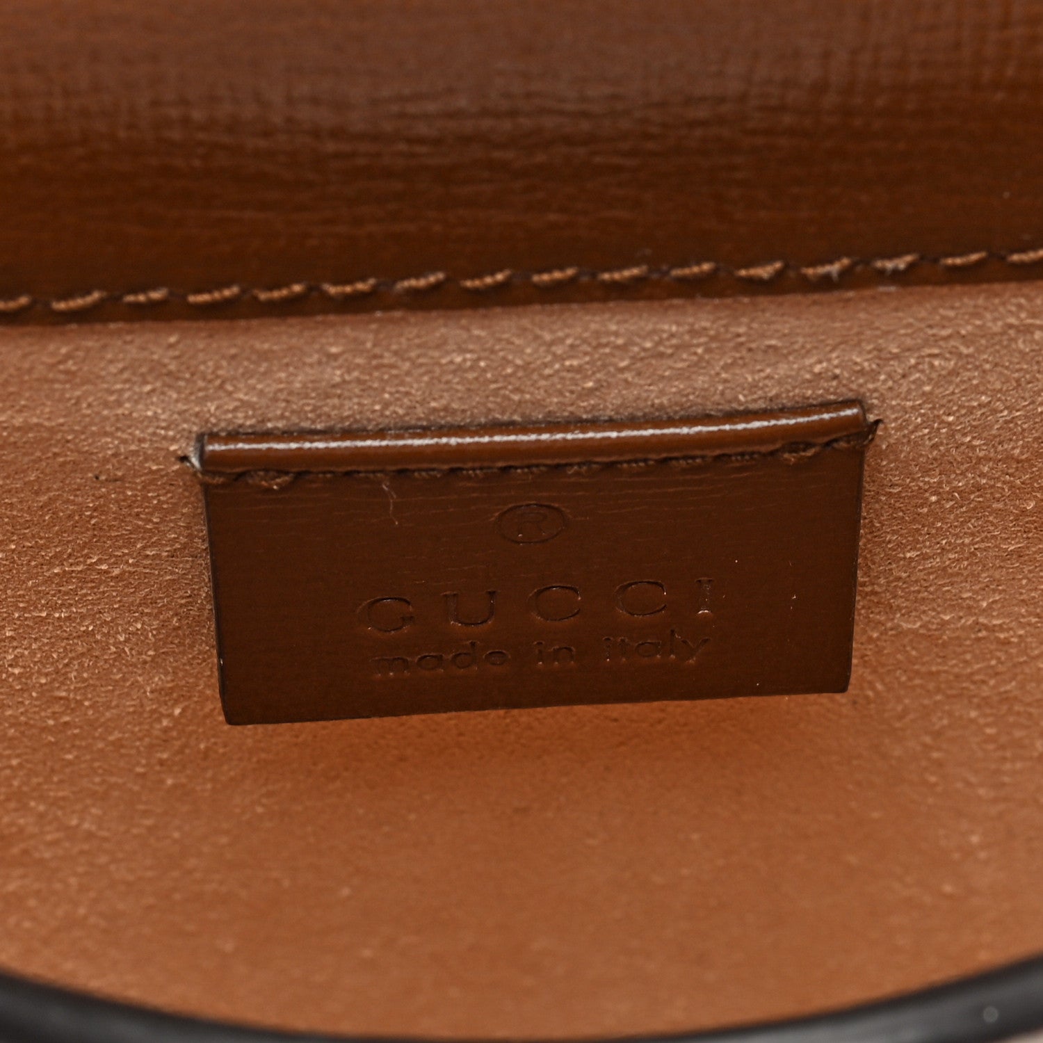Gucci GG Supreme Monogram Mini Horsebit 1955 Crossbody Bag Beige Brown Sugar 6 of 10