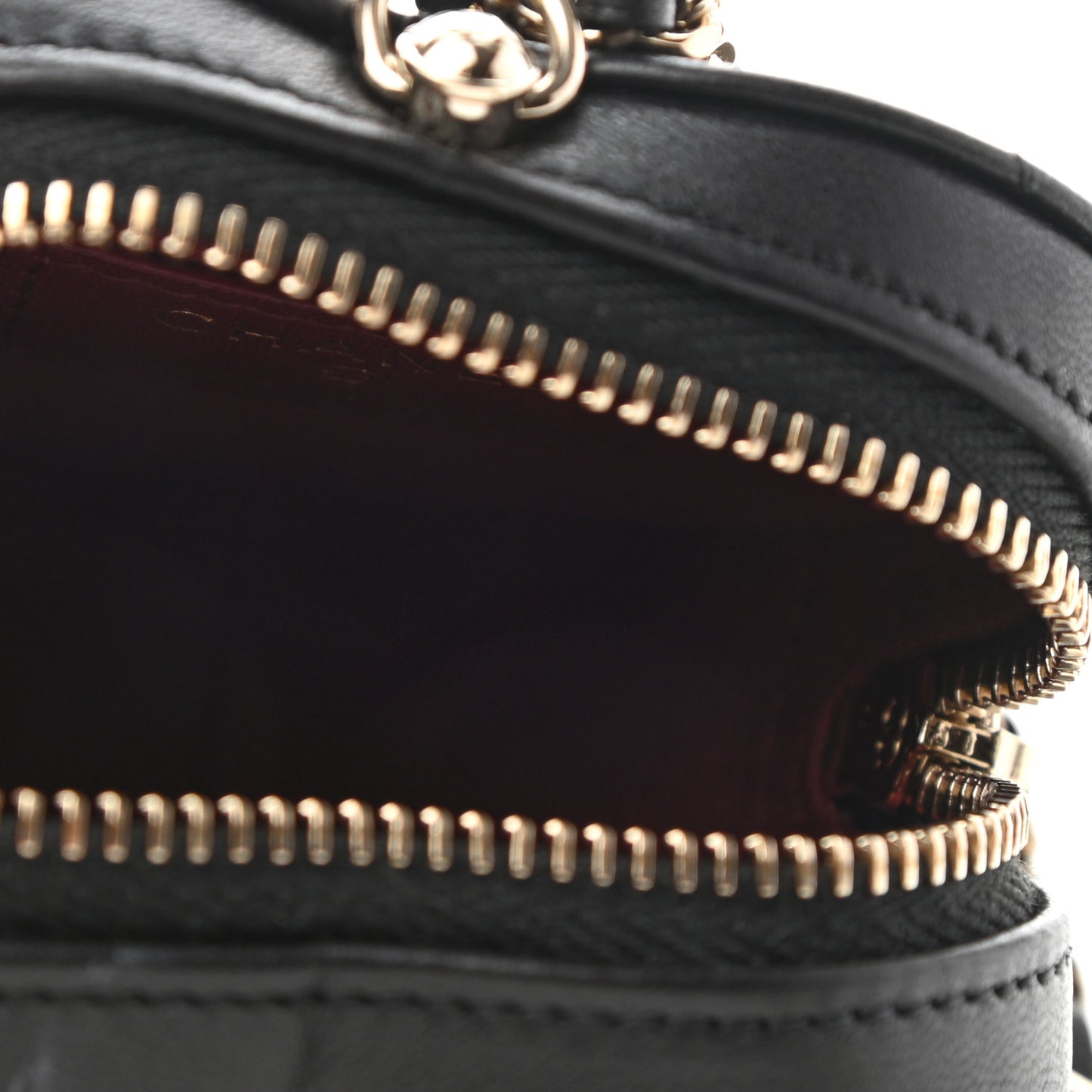 Lambskin Quilted CC In Love Heart Coin Purse With Chain Black