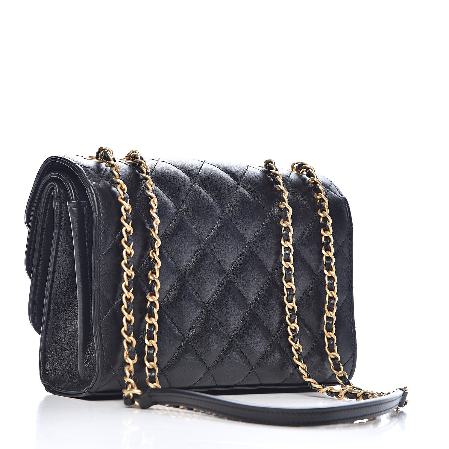 Chanel Calfskin Quilted Triple Flap Black 3 of 12