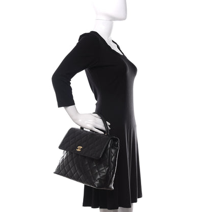 Chanel Caviar Quilted Jumbo Kelly Flap Black 2 of 13