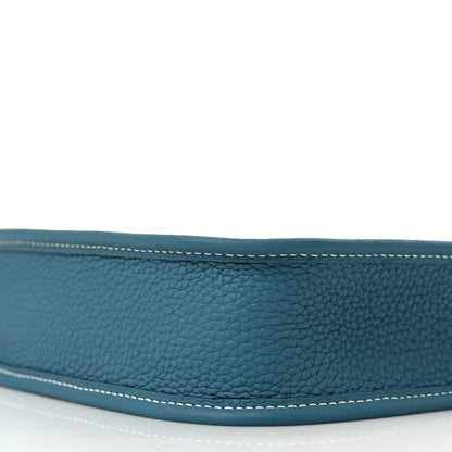 Hermes Taurillon Clemence Evelyne TPM New Blue Jean 8 of 9