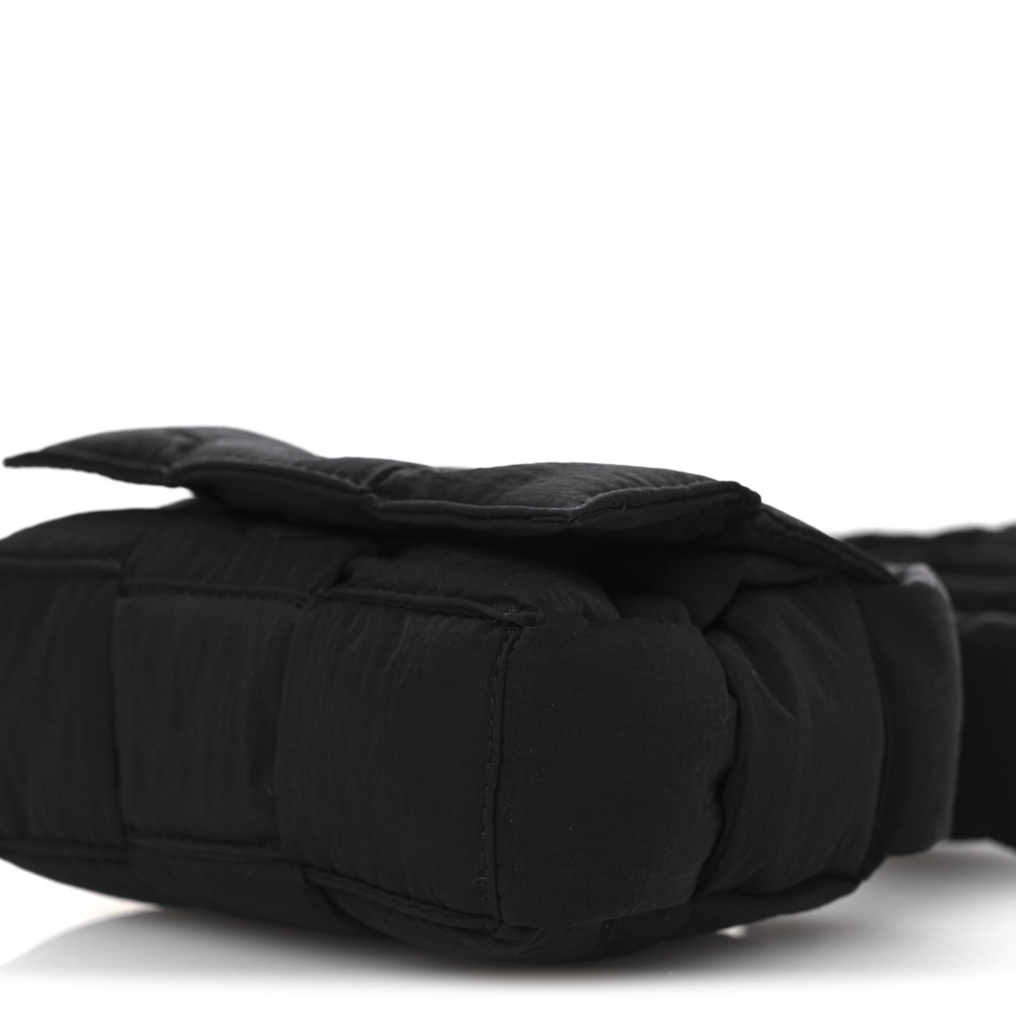 Nylon Intrecciato Padded Tech Candy Cassette Bag Black