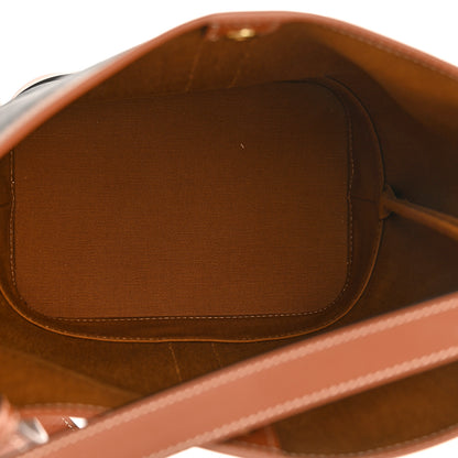 Celine Triomphe Canvas Calfskin Small Bucket Bag Tan 5 of 9