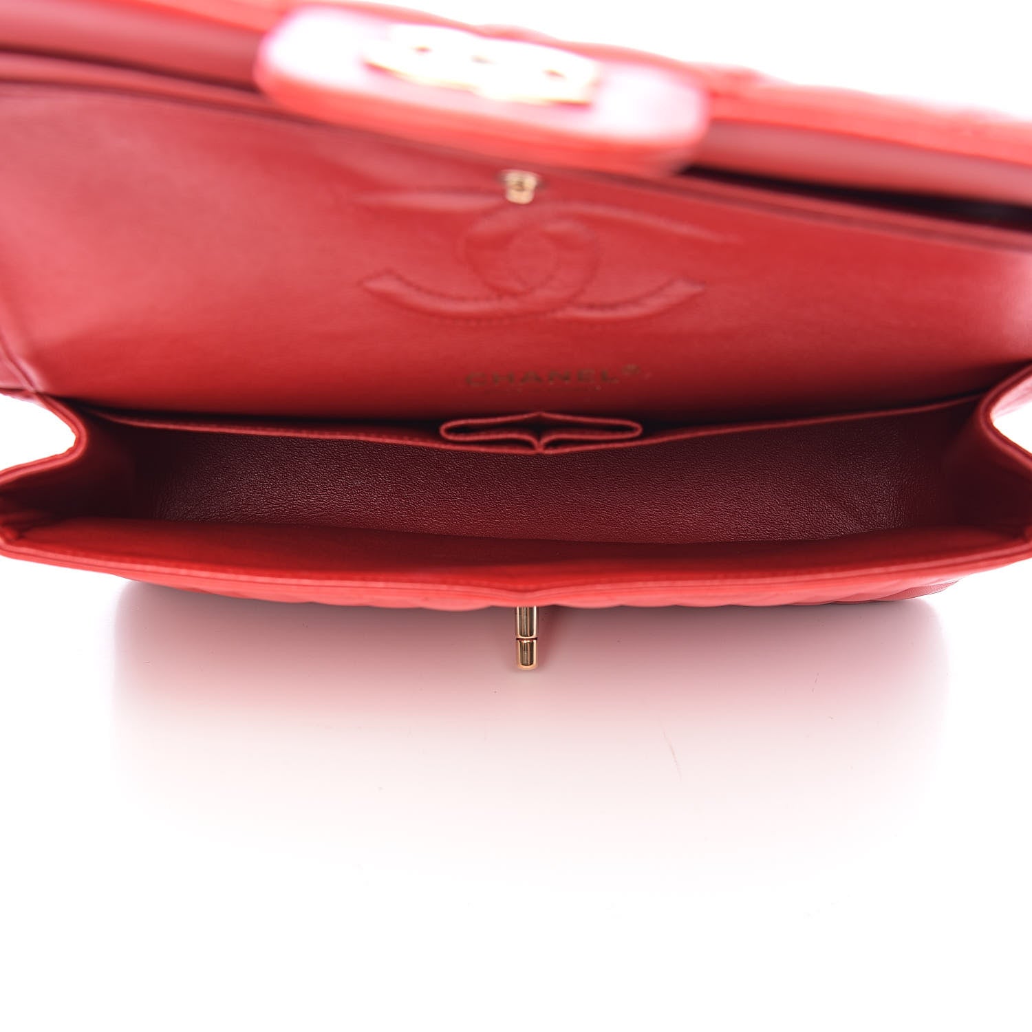 Chanel Lambskin Quilted Medium Double Flap Red 11 of 11