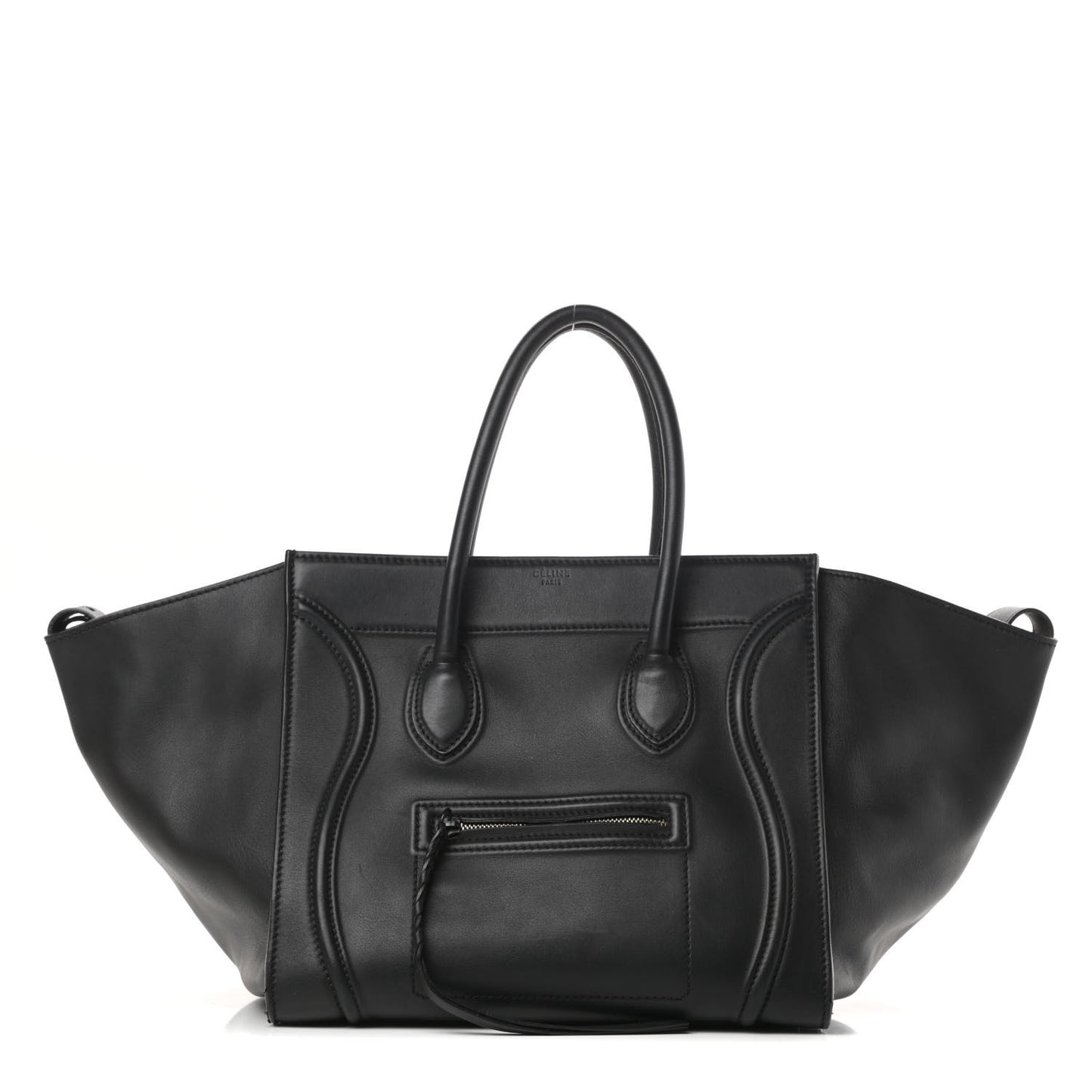 Smooth Calfskin Medium Phantom Luggage Black