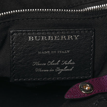 Burberry Grainy Calfskin House Check Small Canterbury Tote Burgundy 6 of 12