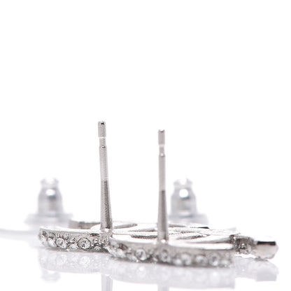 Chanel Crystal CC Earrings Silver 4 of 5