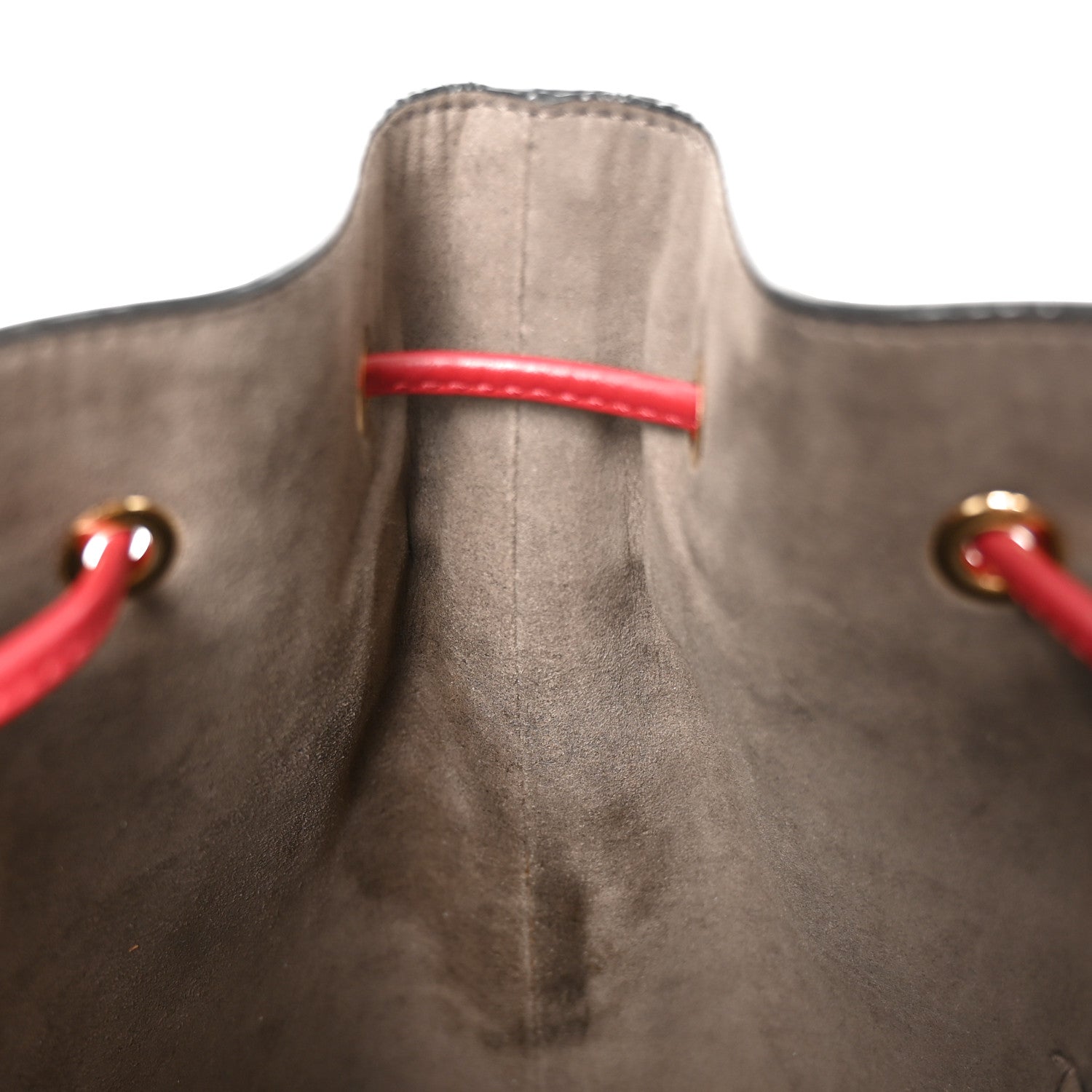 Fendi Vitello Grace F is Fendi Bi-Color FF 1974 Embossed Grande Mon Tresor Bucket Bag Maya Black Fragola 9 of 9