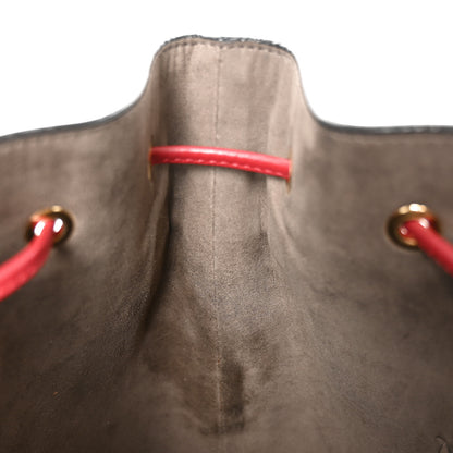 Fendi Vitello Grace F is Fendi Bi-Color FF 1974 Embossed Grande Mon Tresor Bucket Bag Maya Black Fragola 9 of 9