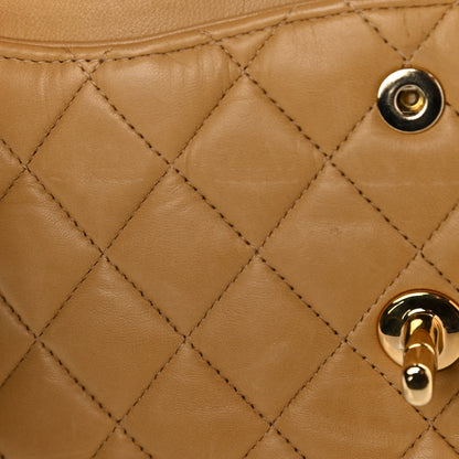Chanel Lambskin Quilted Medium Double Flap Beige 10 of 15