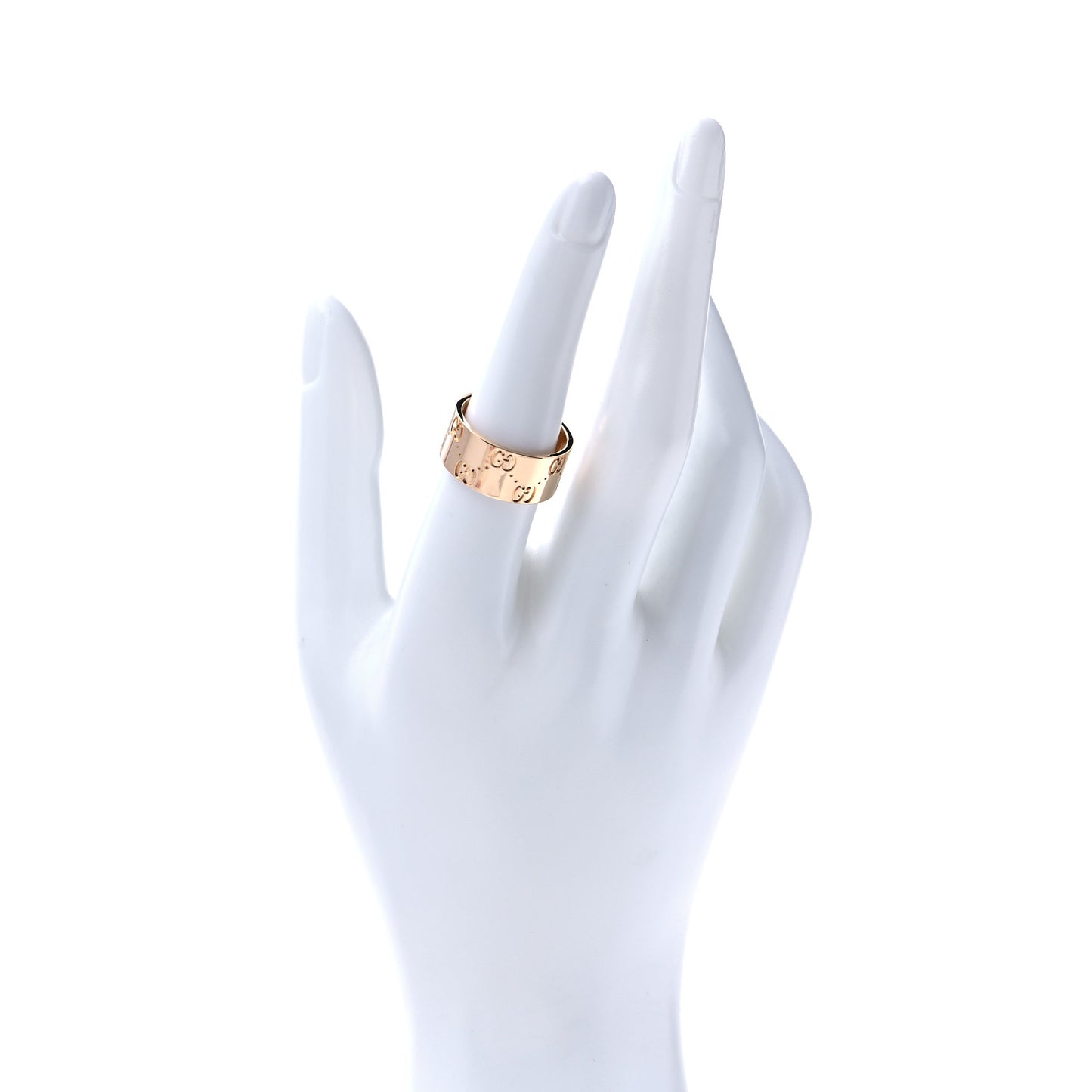 18K Yellow Gold 9mm Icon Band Ring 56 7.5