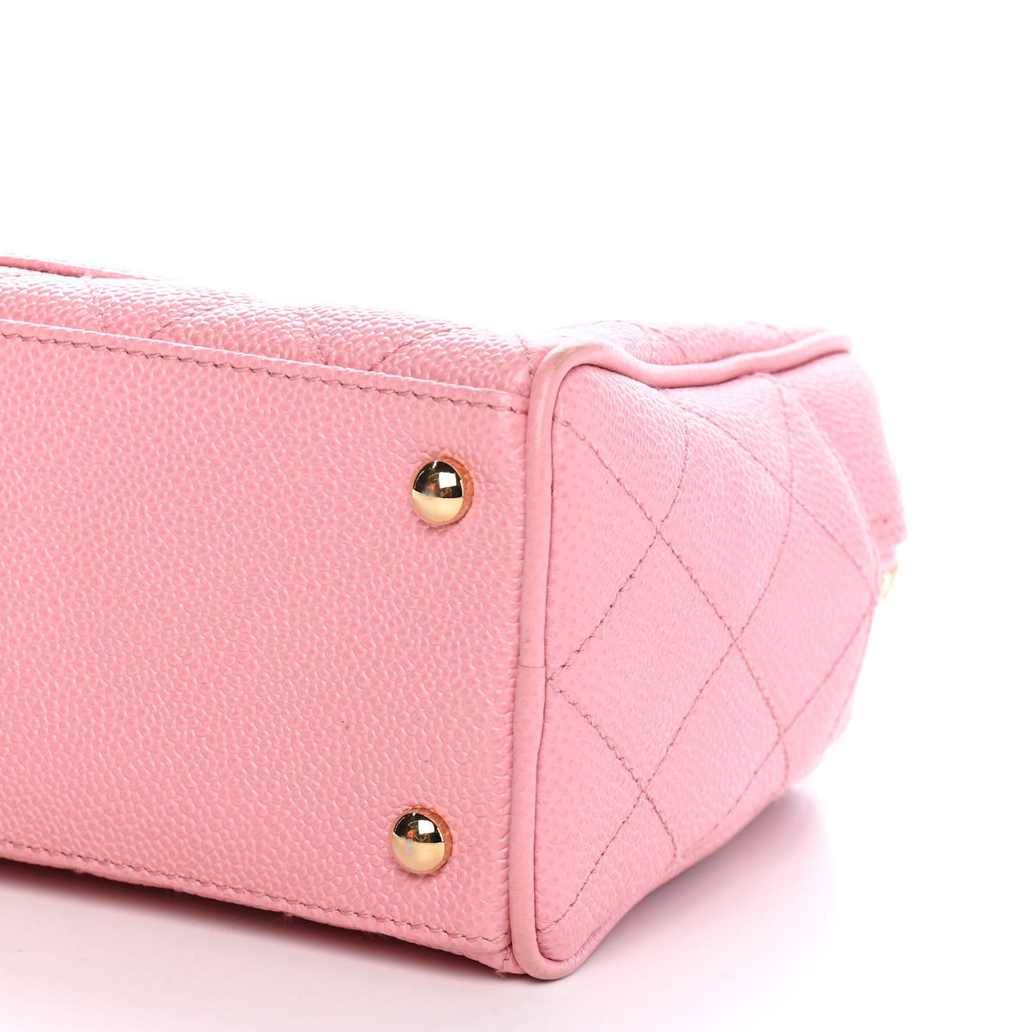 Caviar Quilted Small Bowler Pink