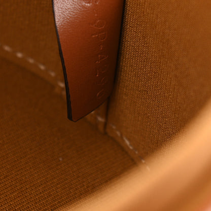 Celine Calfskin Triomphe Canvas Medium Tambour Bag Tan 8 of 11