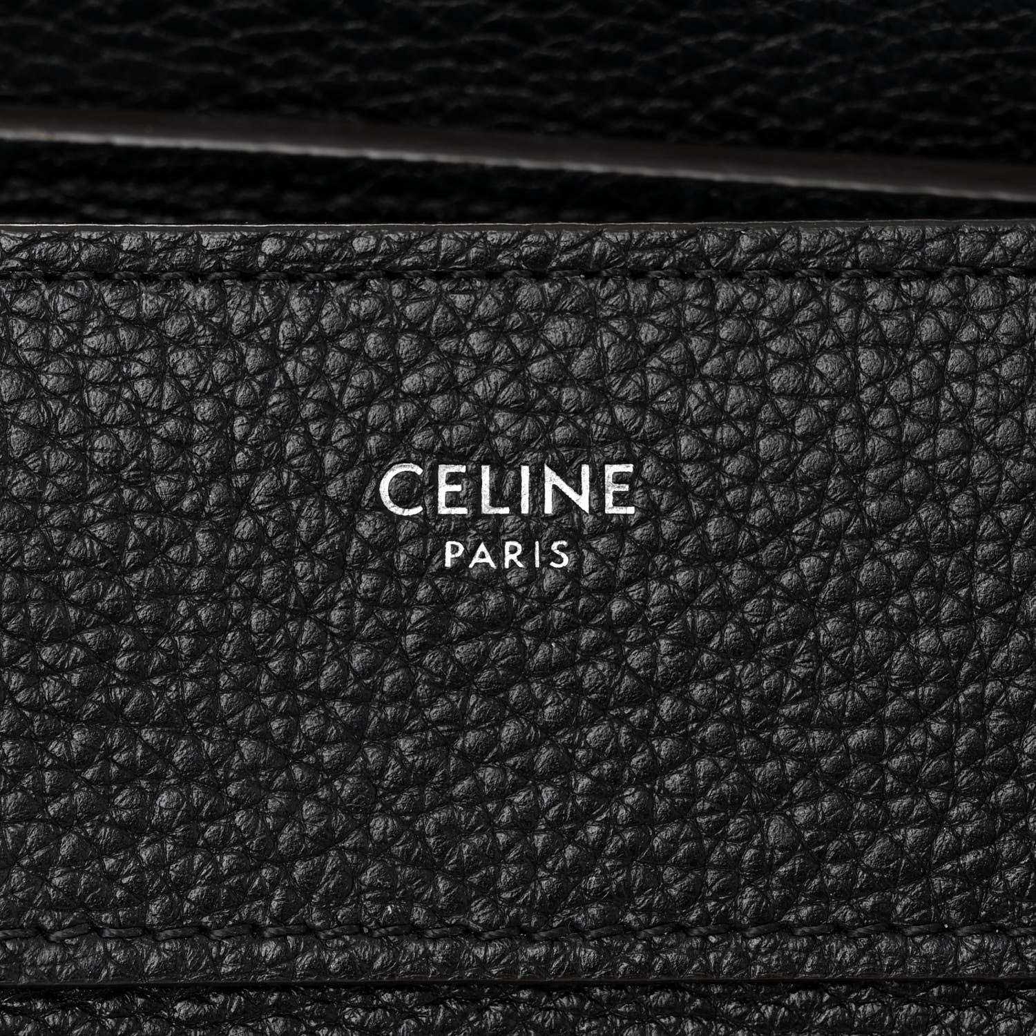 Celine Drummed Calfskin Micro Luggage Black 6 of 10
