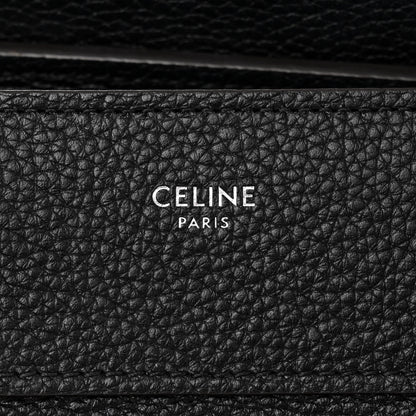 Celine Drummed Calfskin Micro Luggage Black 6 of 10