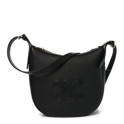 Celine Supple Calfskin Cuir Triomphe Small Heloise Shoulder Bag Black 1 of 11