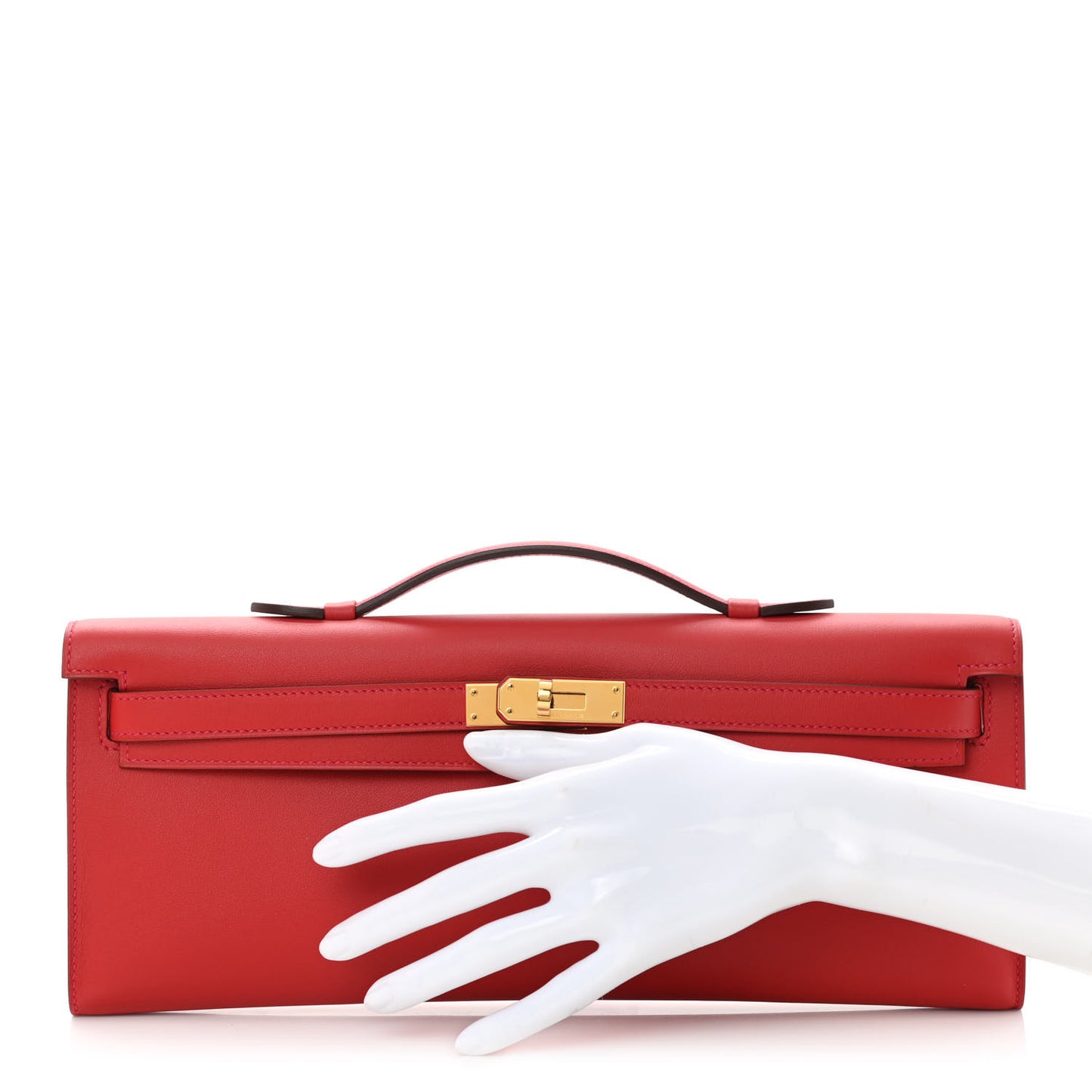Swift Kelly Cut Clutch Pochette Vermillion