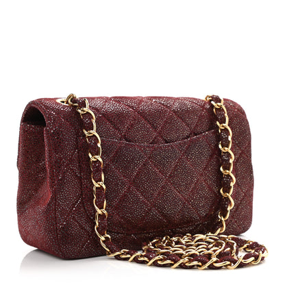 Chanel Iridescent Caviar Quilted Extra Mini Flap Burgundy 3 of 8